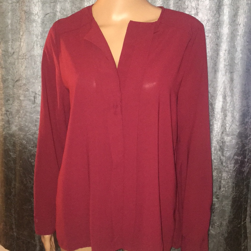 Burgundy blouse